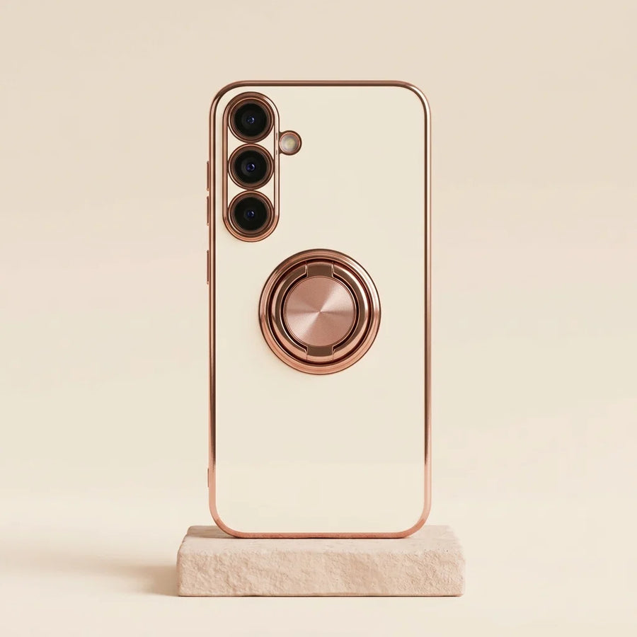 Soft neutral Samsung Galaxy ring holder case